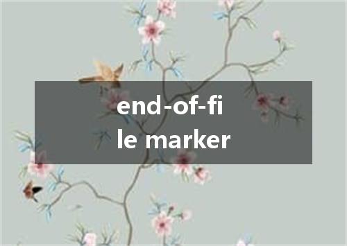 end-of-file marker是什么意思
