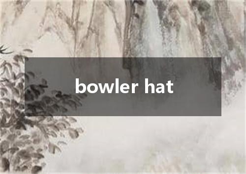bowler hat是什么意思