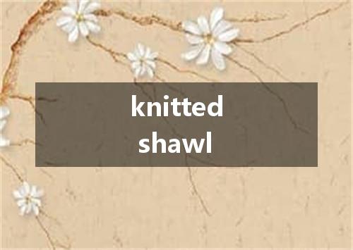knitted shawl是什么意思