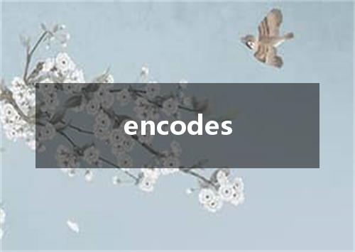 encodes是什么意思