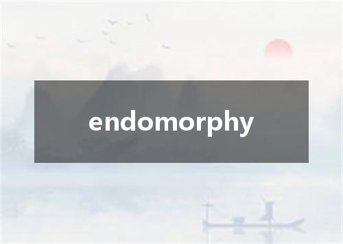 endomorphy是什么意思