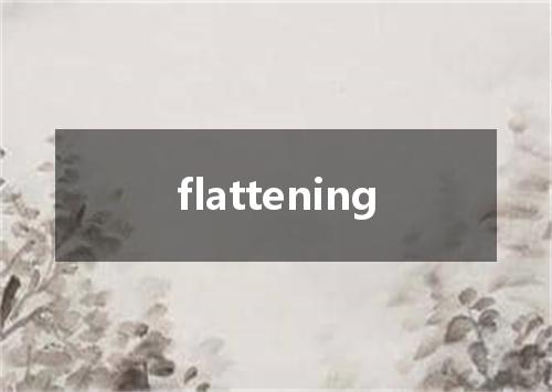 flattening是什么意思