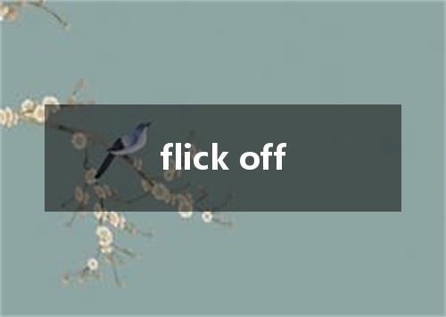 flick off是什么意思