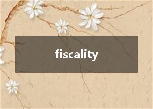 fiscality是什么意思