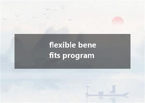 flexible benefits program是什么意思