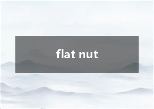 flat nut是什么意思