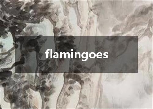 flamingoes是什么意思