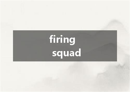 firing squad是什么意思