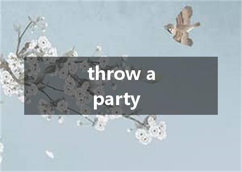 throw a party是什么意思