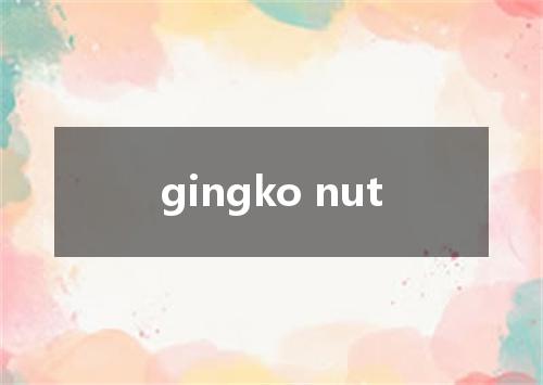 gingko nut是什么意思