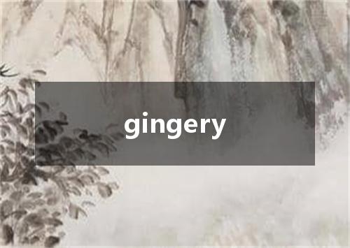 gingery是什么意思