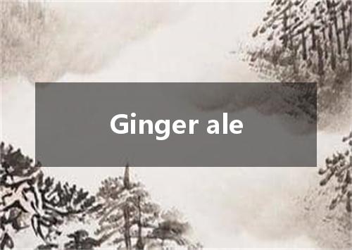 Ginger ale是什么意思