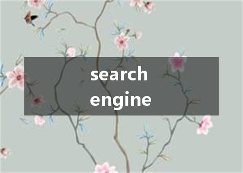 search engine是什么意思