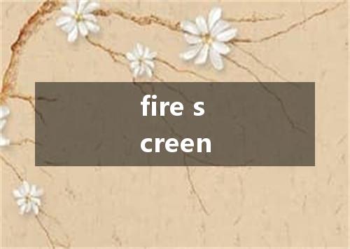 fire screen是什么意思