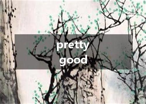 pretty good是什么意思