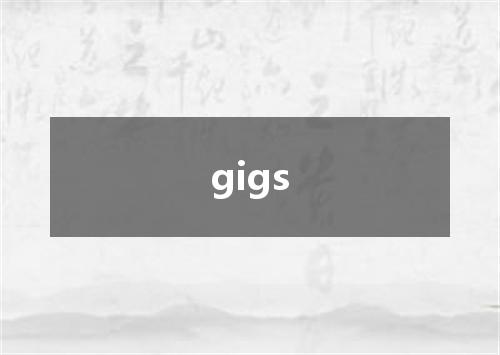 gigs是什么意思