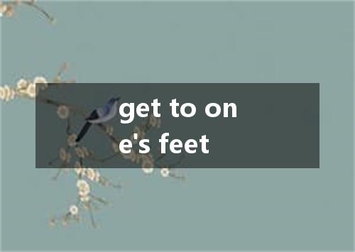 get to one's feet是什么意思