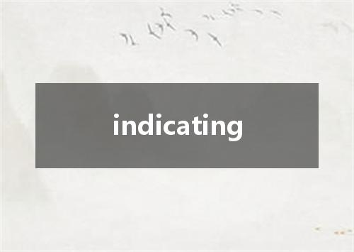 indicating是什么意思
