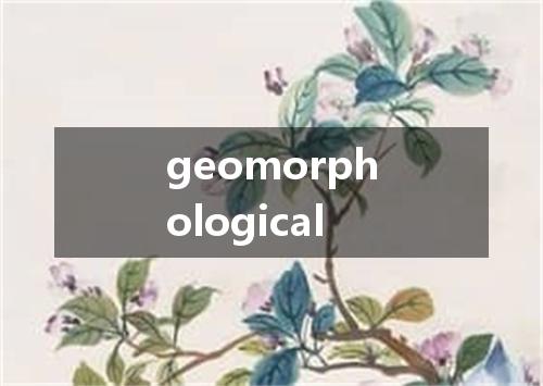 geomorphological是什么意思