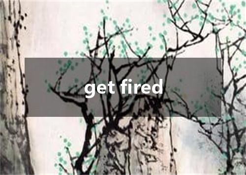 get fired是什么意思