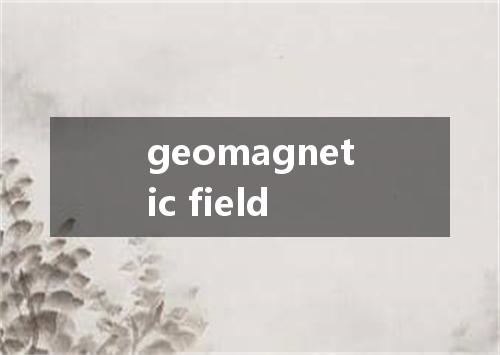 geomagnetic field是什么意思