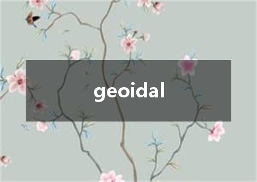 geoidal是什么意思