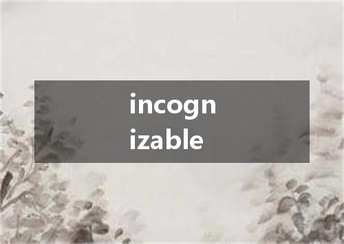 incognizable是什么意思
