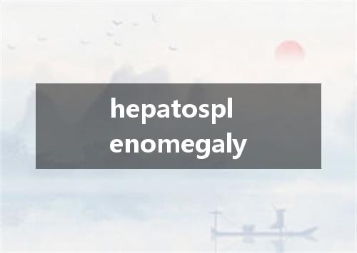 hepatosplenomegaly是什么意思