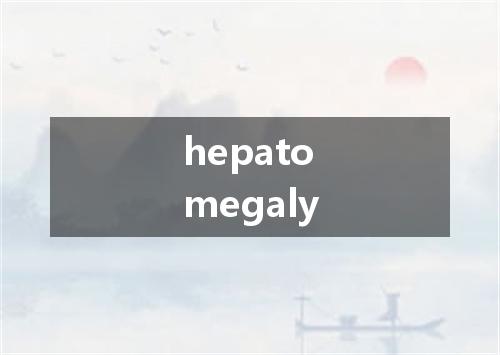 hepatomegaly是什么意思