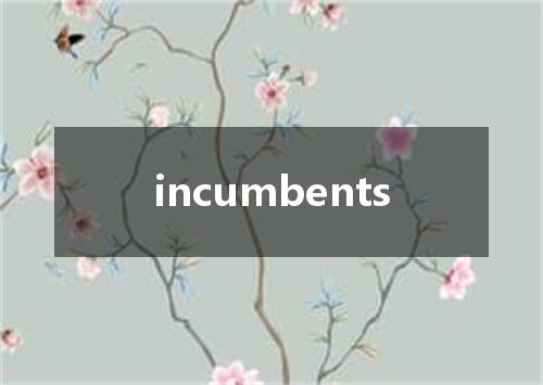 incumbents是什么意思