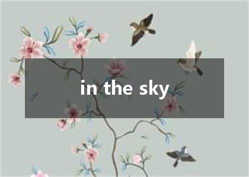 in the sky是什么意思