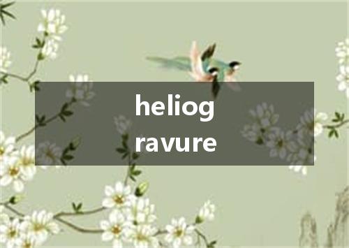 heliogravure是什么意思