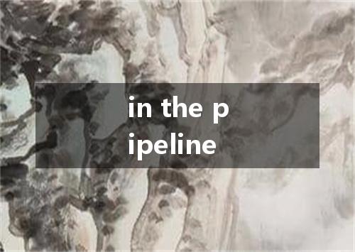 in the pipeline是什么意思