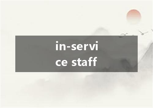 in-service staff是什么意思