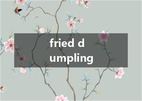 fried dumpling是什么意思