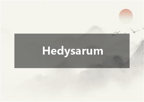 Hedysarum是什么意思