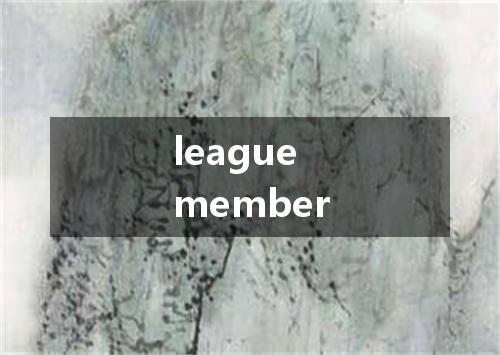 league member是什么意思