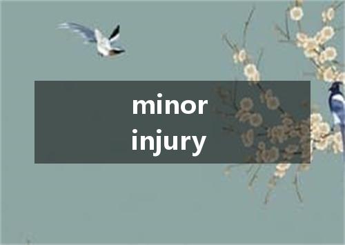 minor injury是什么意思