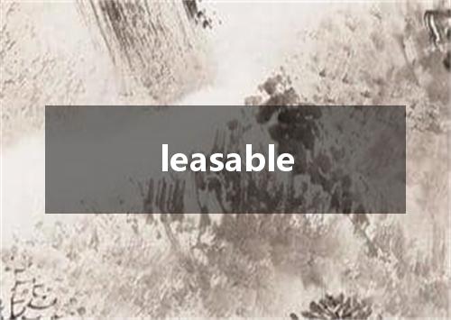 leasable是什么意思