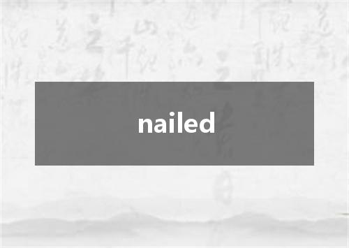 nailed是什么意思