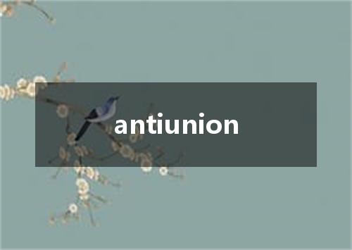 antiunion是什么意思