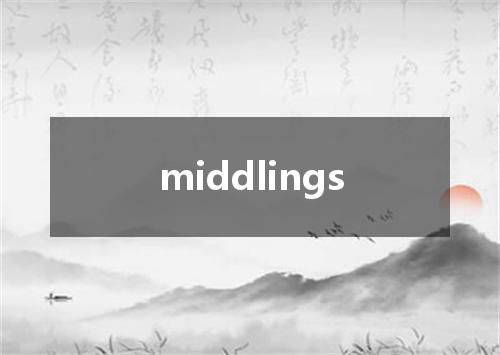 middlings是什么意思