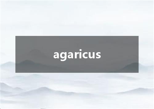 agaricus是什么意思
