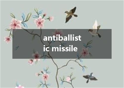 antiballistic missile是什么意思