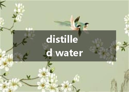 distilled water是什么意思