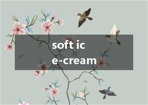 soft ice-cream是什么意思