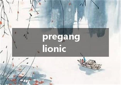 preganglionic是什么意思