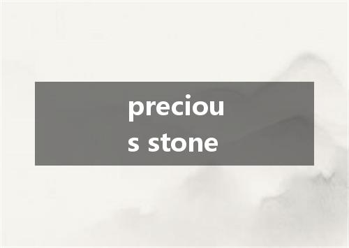 precious stone是什么意思