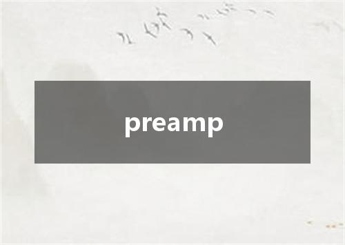 preamp是什么意思