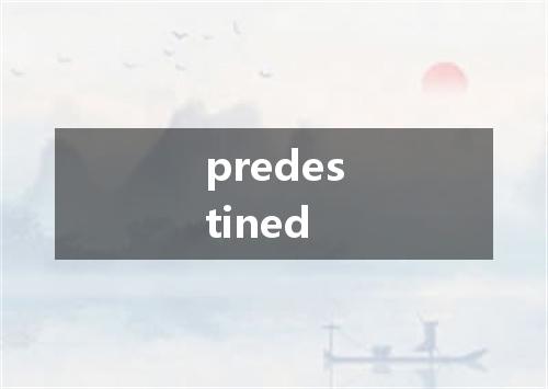 predestined是什么意思